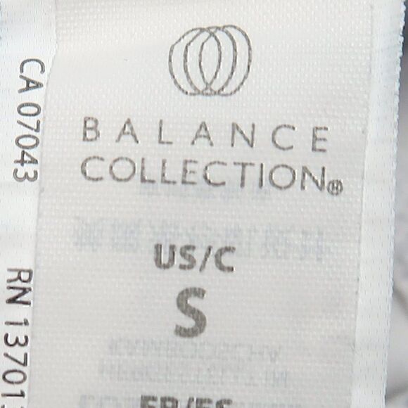 BALANCE COLLECTION WHITE WITH BLACK & GREY SPOTS PRINT CAPRI LEGGING SIZE SMALL - Picture 2 of 9